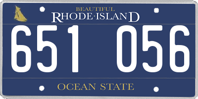 RI license plate 651056