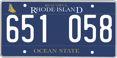 RI license plate 651058