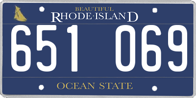 RI license plate 651069
