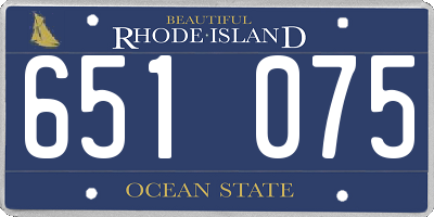 RI license plate 651075