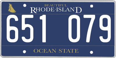 RI license plate 651079