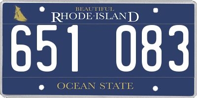 RI license plate 651083