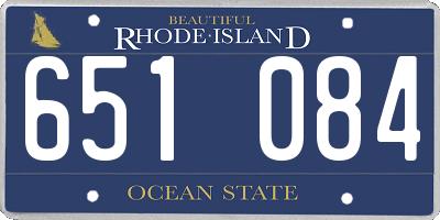 RI license plate 651084