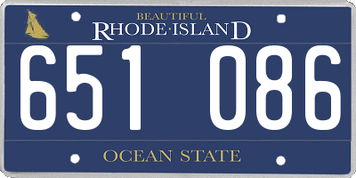 RI license plate 651086