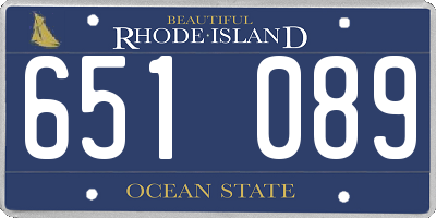 RI license plate 651089