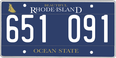 RI license plate 651091