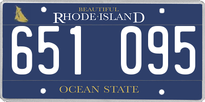 RI license plate 651095