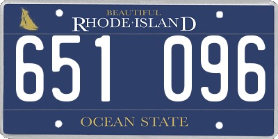 RI license plate 651096