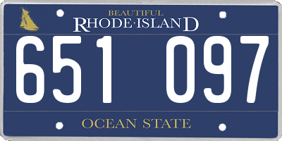 RI license plate 651097