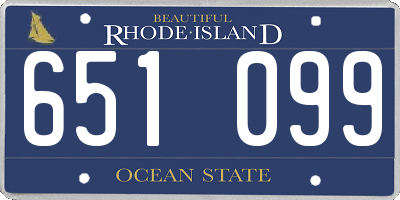 RI license plate 651099