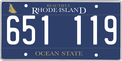 RI license plate 651119