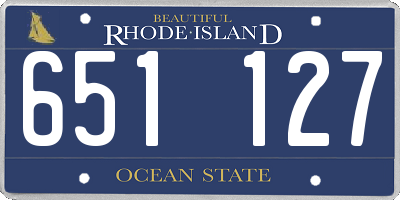 RI license plate 651127