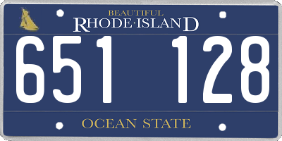 RI license plate 651128