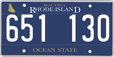 RI license plate 651130
