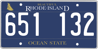 RI license plate 651132