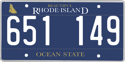 RI license plate 651149
