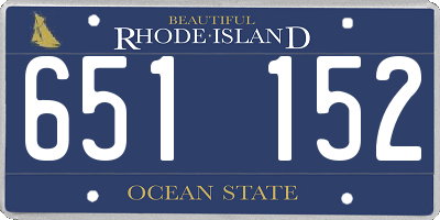 RI license plate 651152