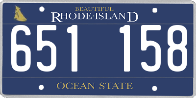 RI license plate 651158