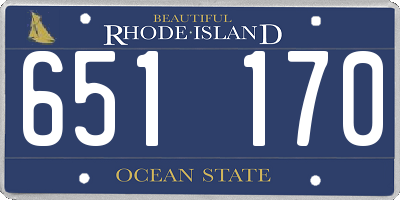 RI license plate 651170