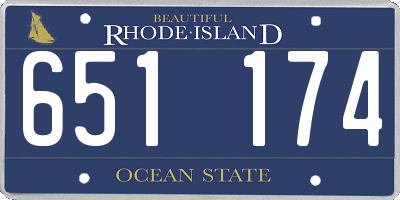 RI license plate 651174