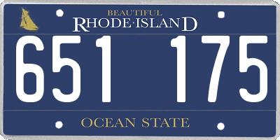 RI license plate 651175