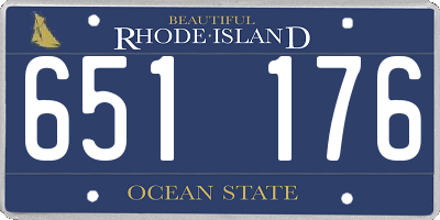 RI license plate 651176