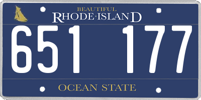 RI license plate 651177