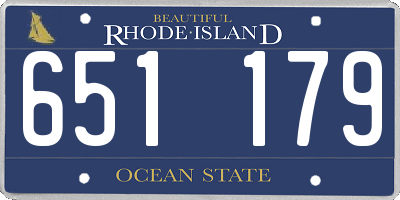 RI license plate 651179