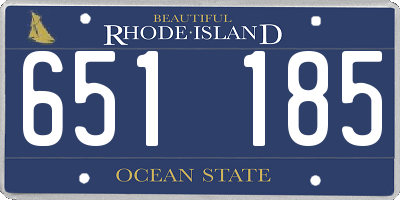 RI license plate 651185