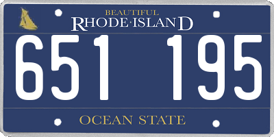 RI license plate 651195
