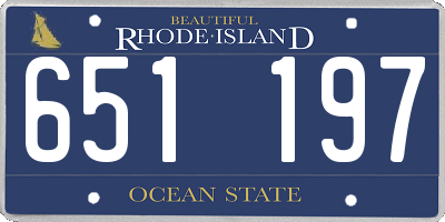 RI license plate 651197