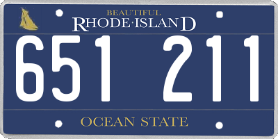 RI license plate 651211