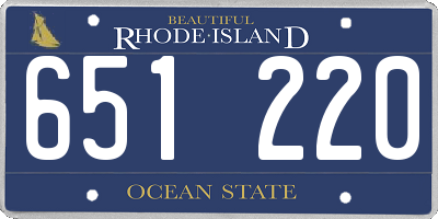 RI license plate 651220