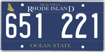 RI license plate 651221