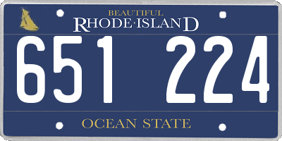 RI license plate 651224
