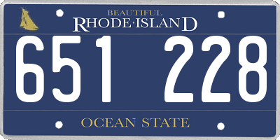 RI license plate 651228