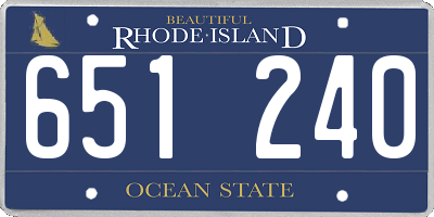 RI license plate 651240