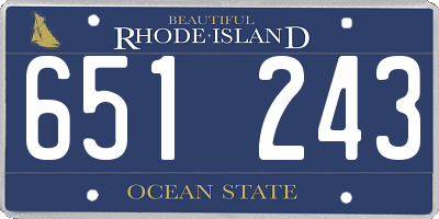 RI license plate 651243