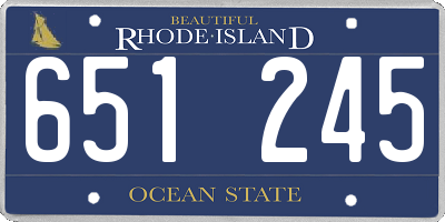 RI license plate 651245