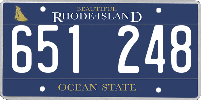 RI license plate 651248