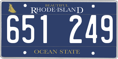 RI license plate 651249