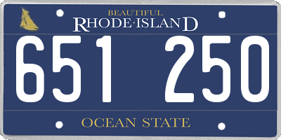 RI license plate 651250