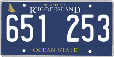 RI license plate 651253
