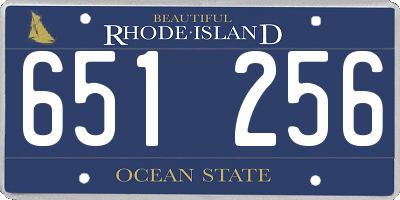 RI license plate 651256
