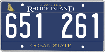 RI license plate 651261