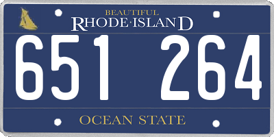 RI license plate 651264