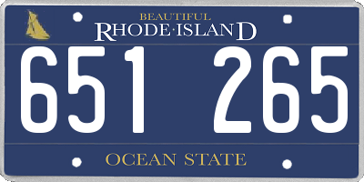 RI license plate 651265