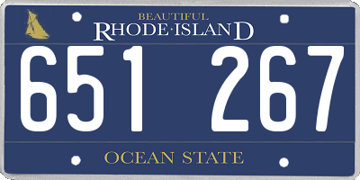 RI license plate 651267