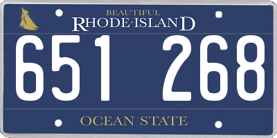 RI license plate 651268