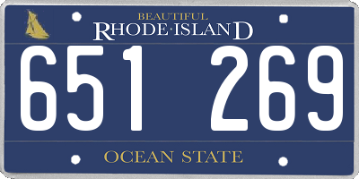 RI license plate 651269